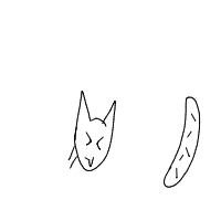cat vs cucumber drawing by guest-v3dh3r4j0 in Artbitrator