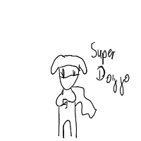 dog in costume drawing by guest-v3dh3r4j0 in Artbitrator