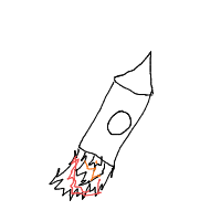 rocket ship drawing by my_idiot_sandwich in Artbitrator