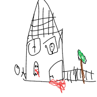 haunted house drawing by guest-825c2q4vi in Artbitrator