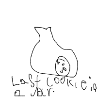 last cookie in jar drawing by guest-6twbgp6s2 in Artbitrator