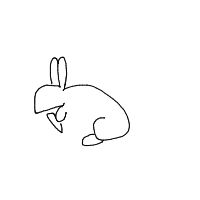 rabbit eating carrot drawing by guest-r25gf539y in Artbitrator
