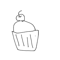 cupcake with cherry drawing by guest-r25gf539y in Artbitrator