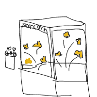 popcorn popping drawing by guest-r25gf539y in Artbitrator