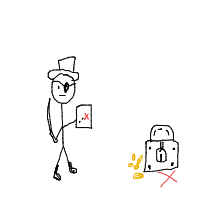 pirate finding treasure drawing by aamink7731 in Artbitrator