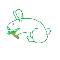 rabbit eating carrot drawing by guest-r25gf539y in Artbitrator
