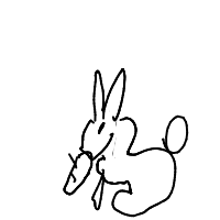 rabbit eating carrot drawing by guest-k128ne7af in Artbitrator