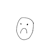 sad face drawing by meri34tuncer in Artbitrator