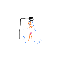 singing in shower drawing by higoru in Artbitrator