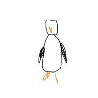 excited penguin drawing by guest-q7b8c8c6t in Artbitrator