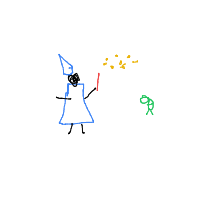 wizard casting spell drawing by lian in Artbitrator