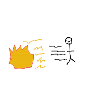 walking away from explosion drawing by lian in Artbitrator