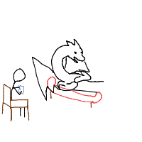 dragon in therapy drawing by guest-tlk76l3cl in Artbitrator