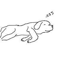 sleepy dog drawing by vanjura in Artbitrator