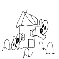 haunted house drawing by guest-hpc3axm3c in Artbitrator