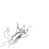 sneaky fox drawing by charlesmanzoli in Artbitrator