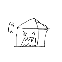 haunted house drawing by fireson2753 in Artbitrator