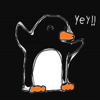 excited penguin drawing by vanjura in Artbitrator