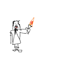 caveman discovering fire drawing by guest-rzfgf553t in Artbitrator