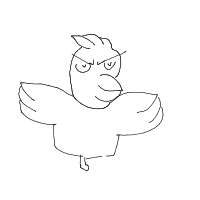 angry bird drawing by rokyru in Artbitrator