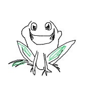 happy frog drawing by anapulapula in Artbitrator