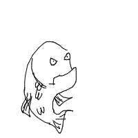 grumpy fish drawing by anapulapula in Artbitrator