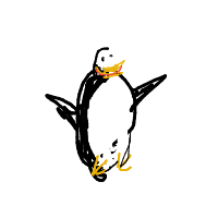 excited penguin drawing by anapulapula in Artbitrator