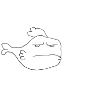 grumpy fish drawing by rokyru in Artbitrator