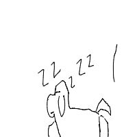 sleepy dog drawing by kaiique535 in Artbitrator