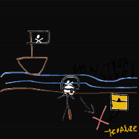 pirate finding treasure drawing by tozarini in Artbitrator