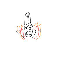 chef on fire drawing by bagr3l in Artbitrator