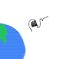 astronaut floating away drawing by bagr3l in Artbitrator