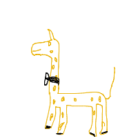 giraffe with scarf drawing by danielcapanema1 in Artbitrator