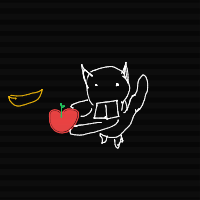 squirrel stealing food drawing by bagr3l in Artbitrator