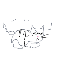 sleeping cat drawing by guest-5b7dqp81c in Artbitrator