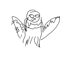 confused owl drawing by mateusbcb in Artbitrator