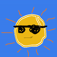 sun wearing sunglasses drawing by guest-ehbghhxwq in Artbitrator