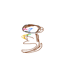 monkey with banana drawing by guest-z7w4wr2eb in Artbitrator