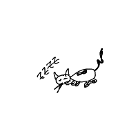 sleeping cat drawing by charbalina in Artbitrator