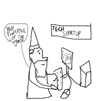 wizard at tech startup drawing by cm_punk in Artbitrator