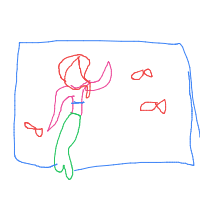 mermaid at aquarium drawing by guest-dkdgz4nke in Artbitrator