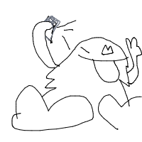 bigfoot taking selfie drawing by guest-dkdgz4nke in Artbitrator