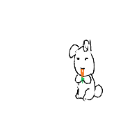 rabbit eating carrot drawing by guest-kts2xqjsc in Artbitrator