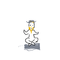 viking at yoga class drawing by guest-kts2xqjsc in Artbitrator