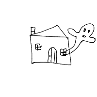 haunted house drawing by whites0ra in Artbitrator
