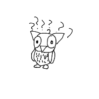 confused owl drawing by whites0ra in Artbitrator