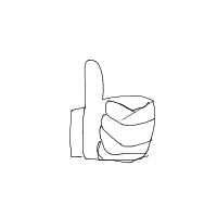 thumbs up drawing by whites0ra in Artbitrator