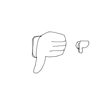 thumbs down drawing by whites0ra in Artbitrator