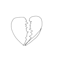 broken heart drawing by whites0ra in Artbitrator