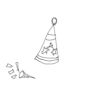 party hat drawing by whites0ra in Artbitrator